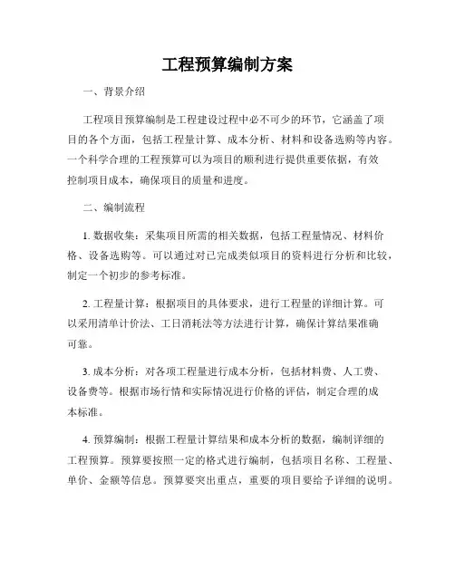 工程预算编制方案
