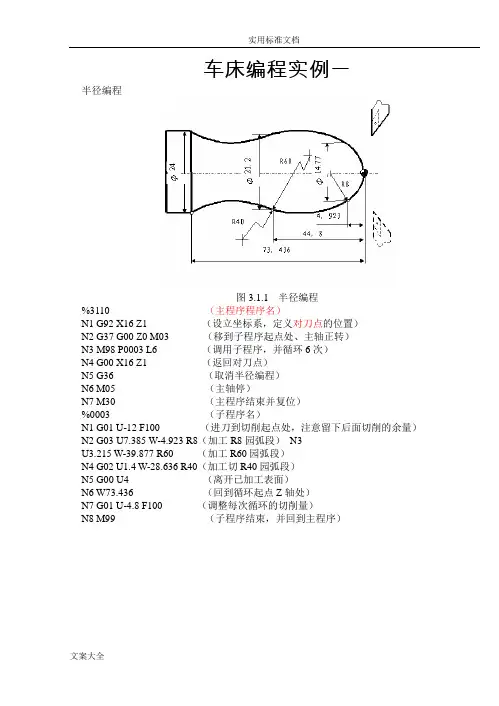 数控车床编程实例详解(30个例子)