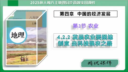 4_2_2发展农业要因地制宜走科技强农之路【2023秋人教版八上地理高效实用课件】