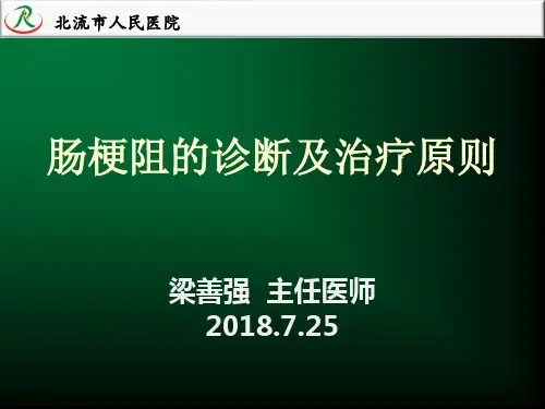 肠梗阻的诊断及治疗原则-梁善强2018.7.25