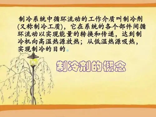 浅谈制冷剂与压焓图