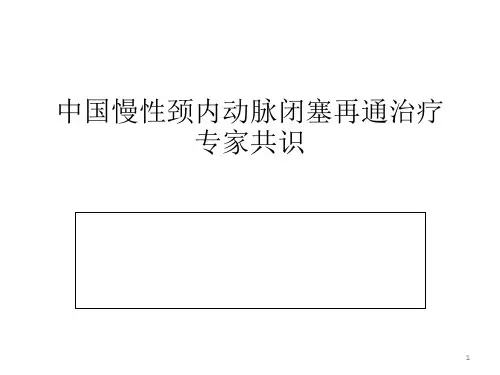中国慢性颈内动脉闭塞再通治疗专家共识PPT课件