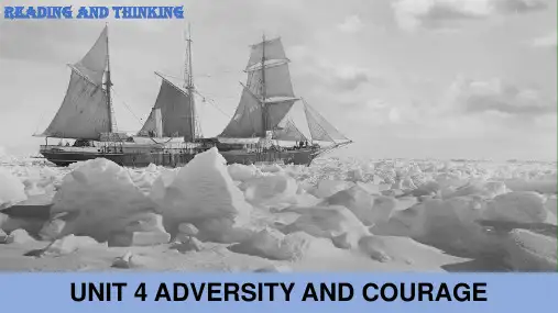 Unit 4 Adversity and Courage-高中英语人教版(2019)选择性必修第三册