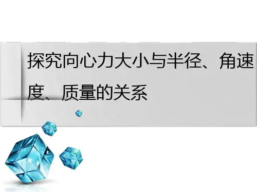 2022年高三总复习物理课件 探究向心力大小与半径、角速度、质量的关系