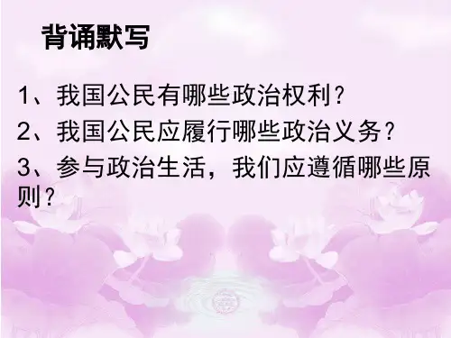 有序参与政治生活