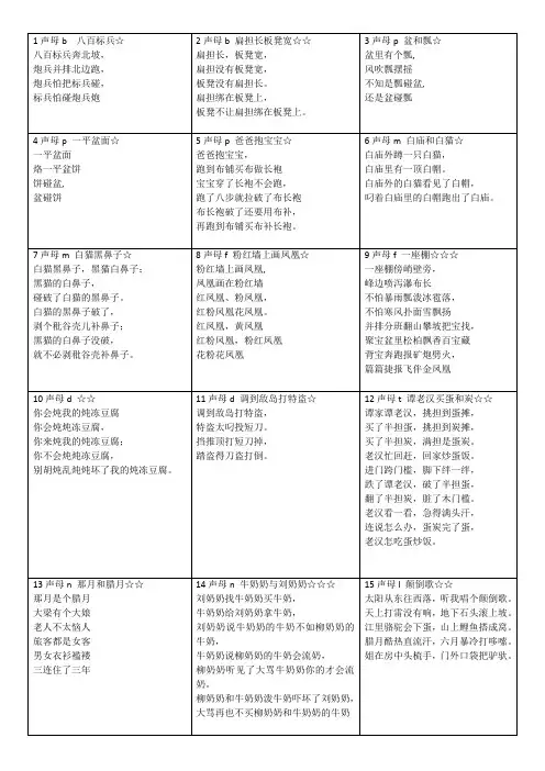 绕口令绕口令