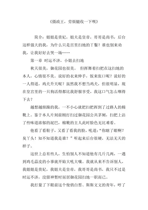 《摄政王,劳烦腿收一下呗》