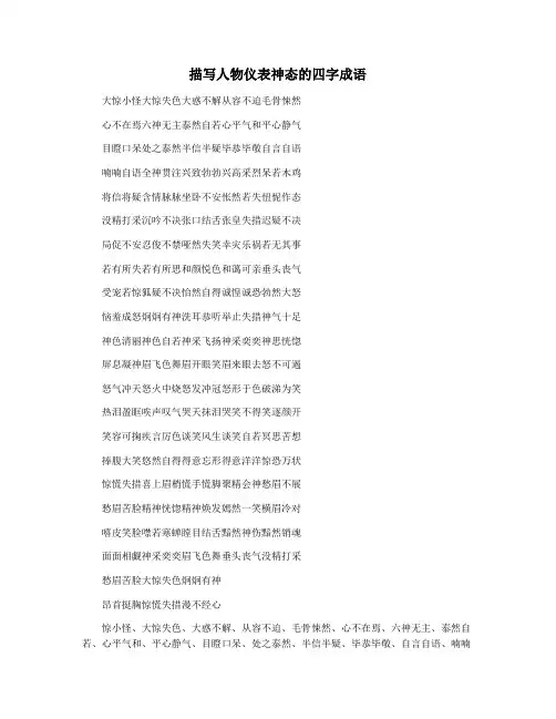 描写人物仪表神态的四字成语