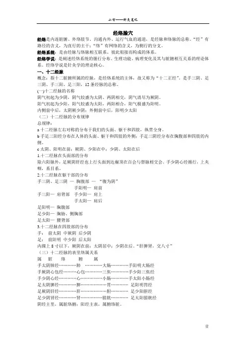 辽宁中医药大学针灸----经络腧穴讲解