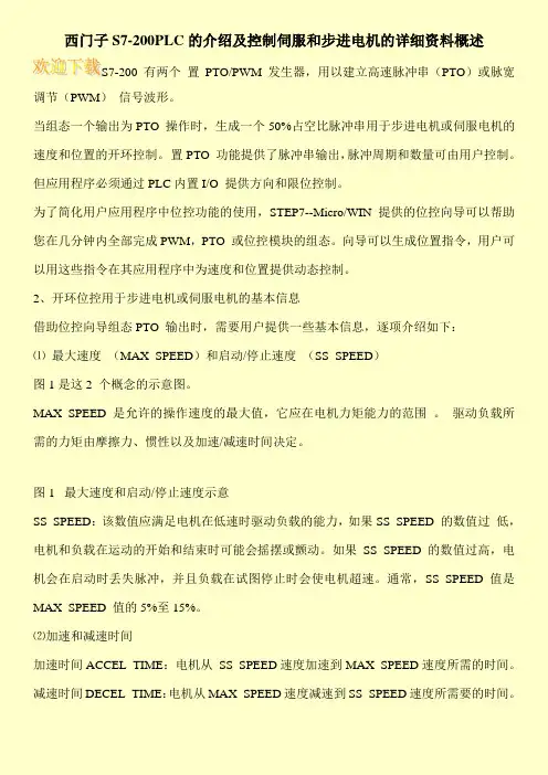 西门子S7-200PLC的介绍及控制伺服和步进电机的详细资料概述