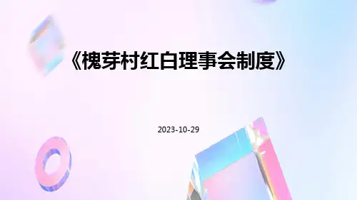 槐芽村红白理事会制度