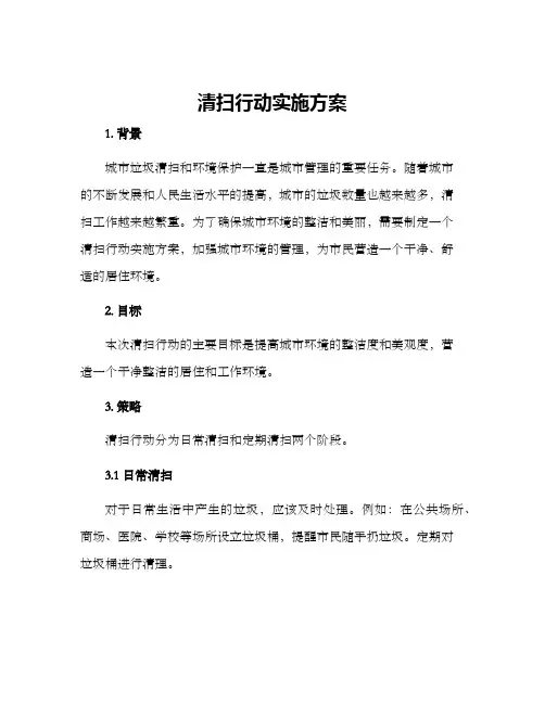 清扫行动实施方案