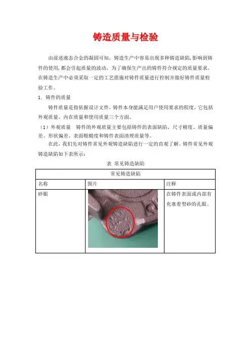 铸造质量与检验