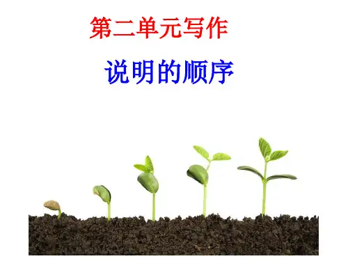 2019年春部编新版人教版八年级下册语文 第二单元写作   说明的顺序   精制课件