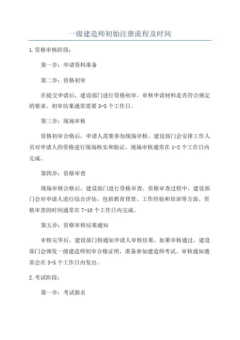 一级建造师初始注册流程及时间