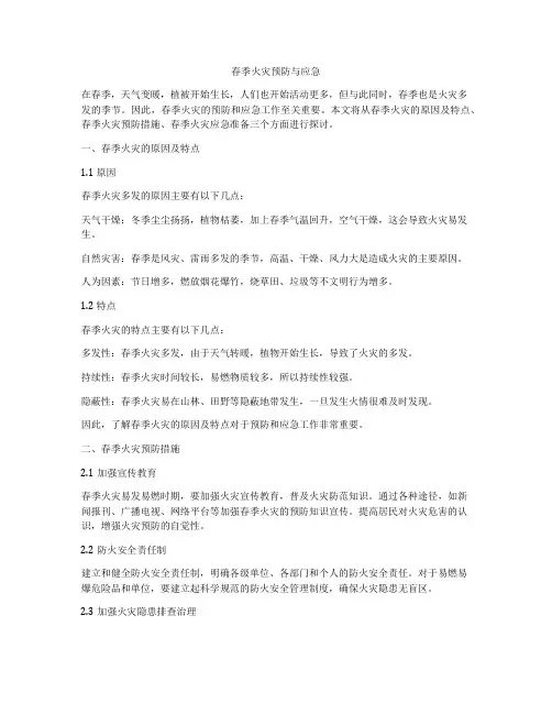春季火灾预防与应急