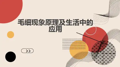 毛细现象原理及生活中的应用