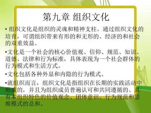 《管理学》第九章 组织文化(马建会版)
