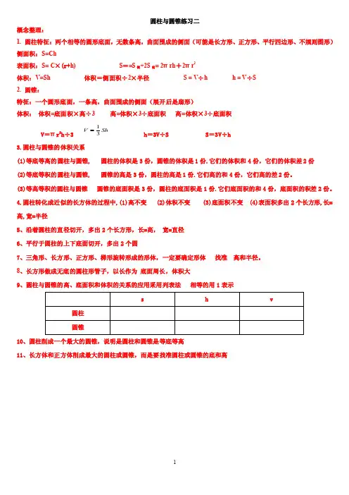圆柱和圆锥的奥数题（2）