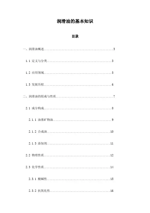 润滑油的基本知识