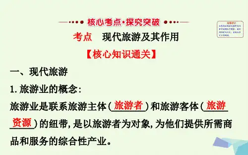 高考地理一轮现代旅游及其作用精品PPT课件