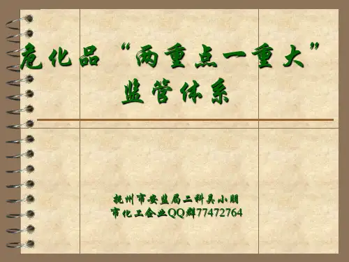 危险化学品“两重点一重大”.