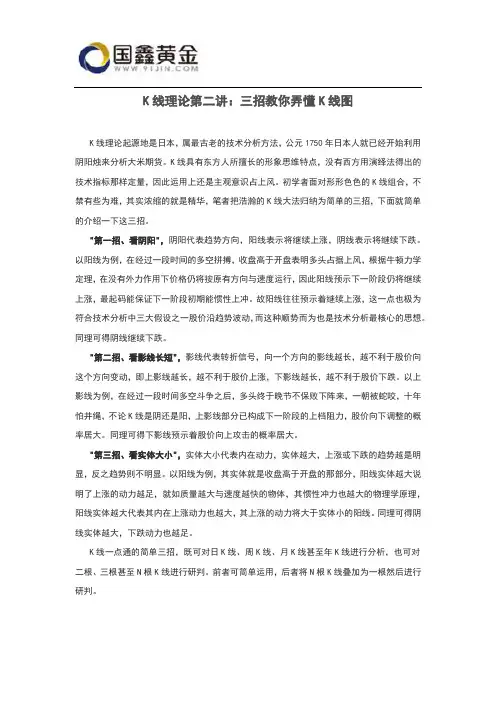 K线理论第二讲：三招教你弄懂K线图