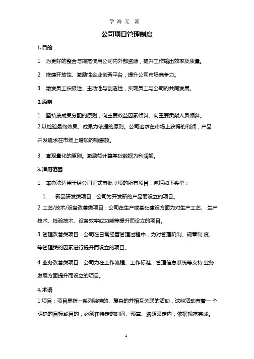 公司项目管理制度.pptx
