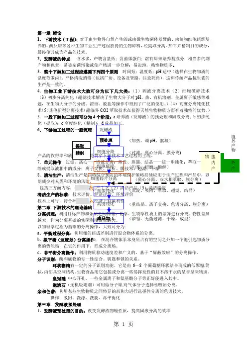 生物工业下游技术复习共10页