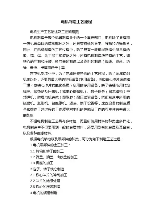 电机制造工艺流程