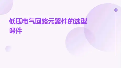 低压电气回路元器件的选型.课件