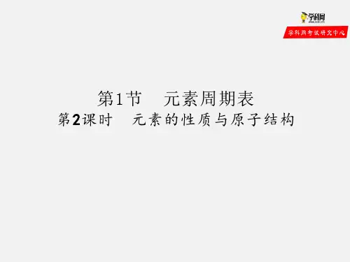 1.1.2 元素的性质与原子结构-2019-2020学年2月份高一化学 自学课件 人教版必修2第1章 (共31张PPT)