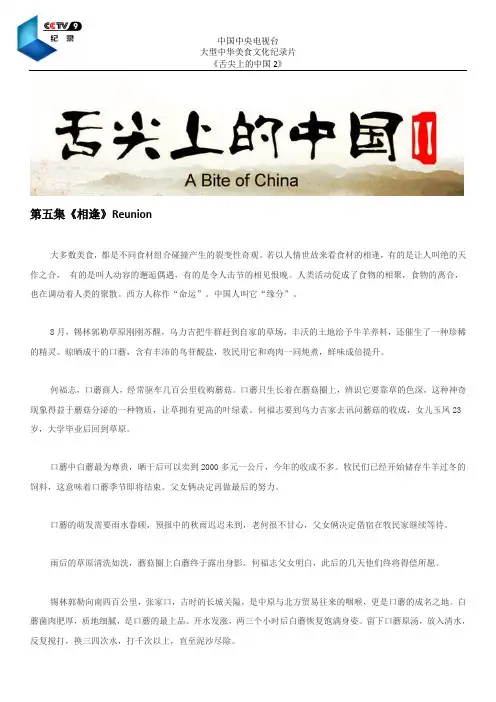 第五集《相逢》 - 舌尖上的中国II - CCTV9纪录频道