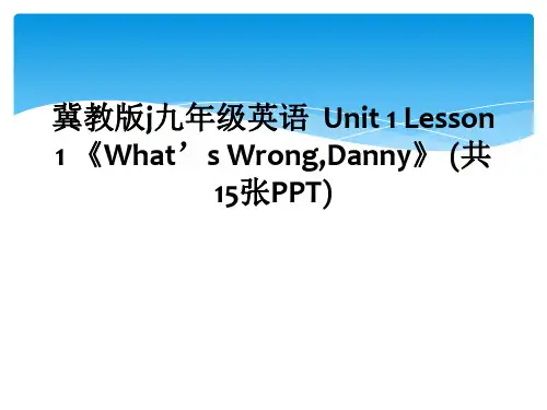 冀教版j九年级英语 Unit 1 Lesson 1 《What’s Wrong,Danny》
