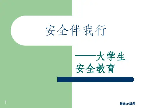 安全伴我行大学生安全教育主题班会ppt课件