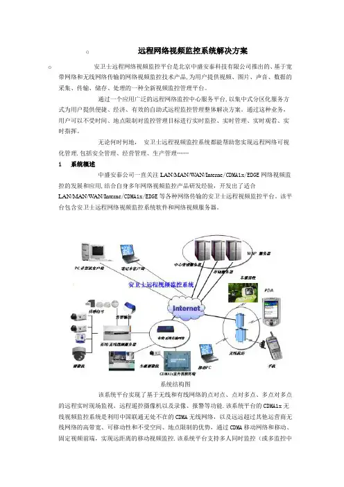 远程网络视频监控系统解决方案