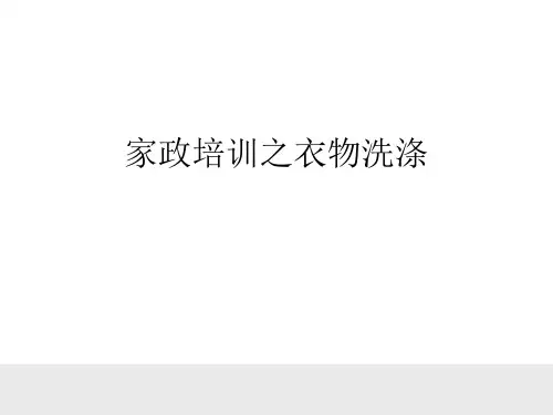 家政培训之衣物洗涤
