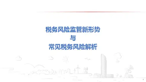 税务风险监管新形势与常见税务风险解析