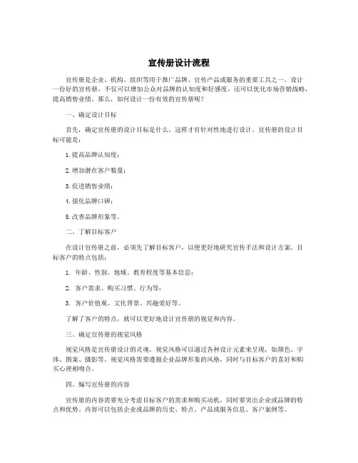 宣传册设计流程