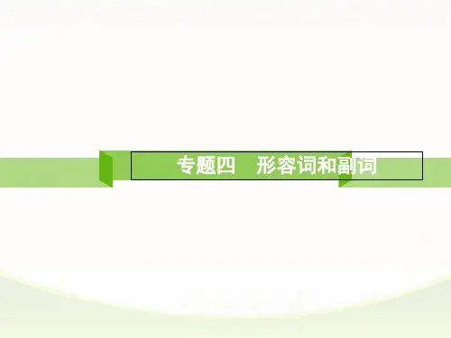 2018版高考英语总复习(人教)专题四 形容词和副词 (共24张PPT) PPT 课件