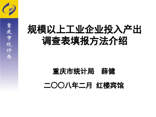 大中型工业企业投入产出调查表(乙表)课件