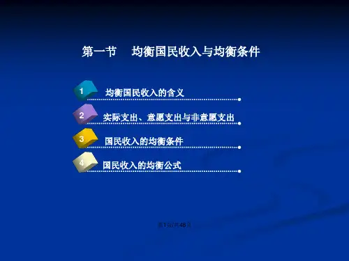 宏观经济学简单国民收入决定理论