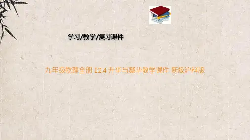 九年级物理全册 12.4 升华与凝华教学课件 新版沪科版
