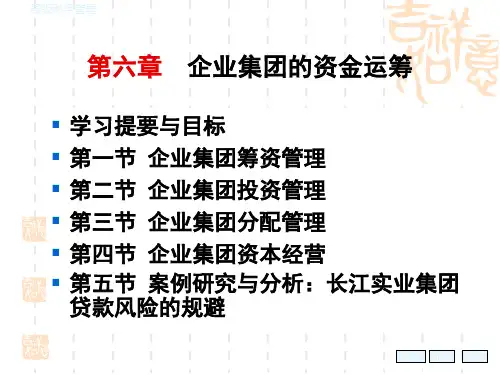第六章_企业集团的资金筹集