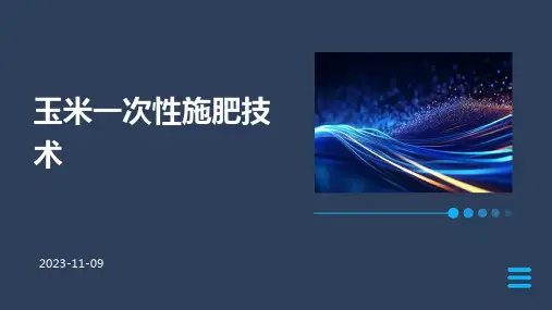 玉米一次性施肥技术