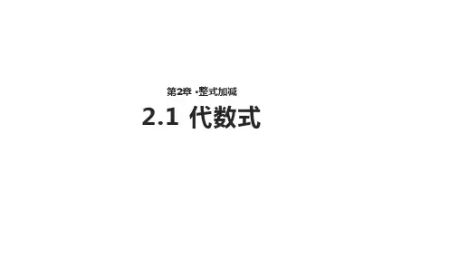 数学沪科七年级上册2.1 代数式【课件】   (共22张PPT)