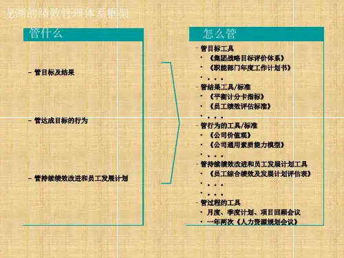 龙湖绩效体系解读精编版