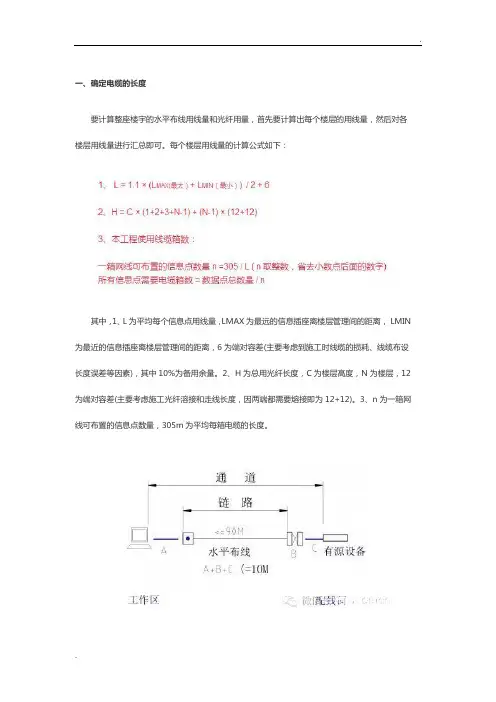 综合布线用量计算公式