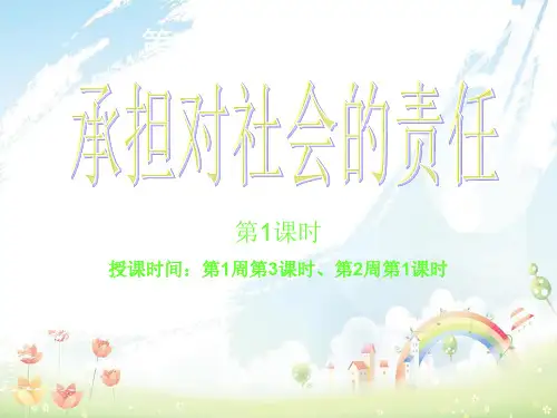 初中九年级思想品德承担对社会的责任 (6)ppt课件
