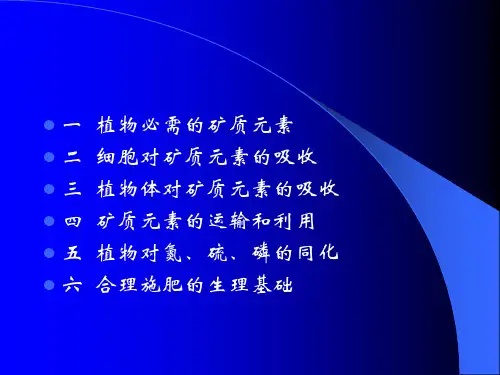 植物的矿质营养 2